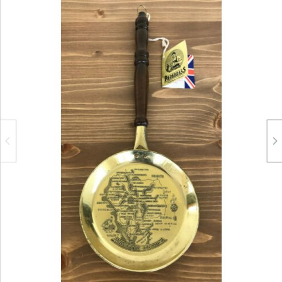 Parkbrass Brass Decorative 12" Pan Lake District Map Ornament Made in England - Picture 1 of 6
